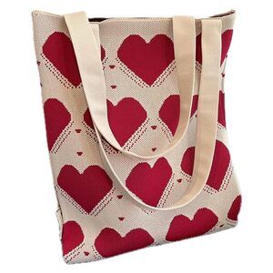 6611 Knitting Tote Bags Cute Patterns Aesthetic Shoulder Bags Handbags L